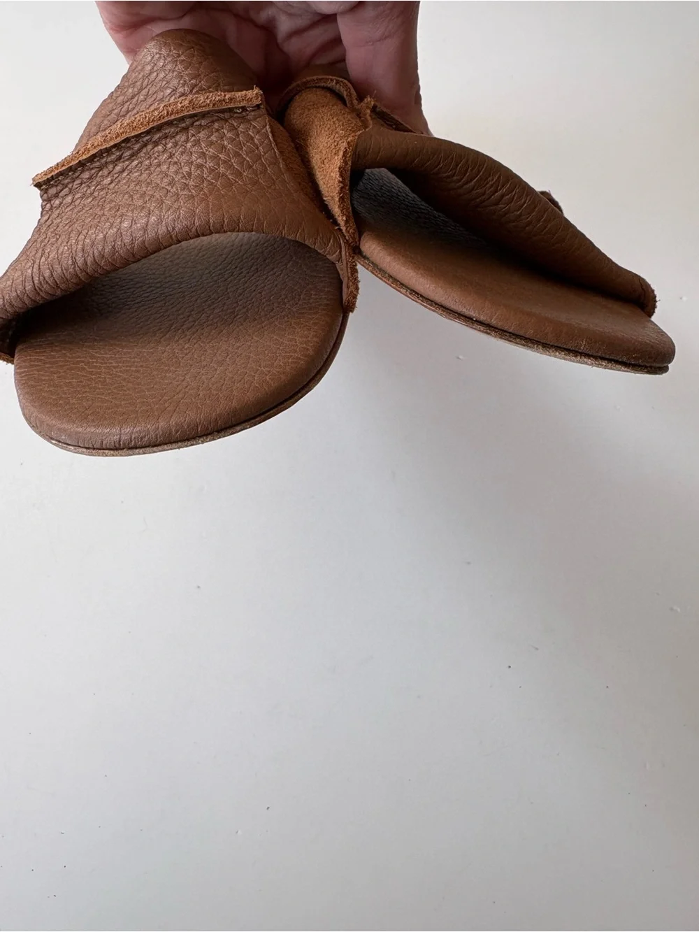 Casadei || Flat Parma Slide Sandals Suede Leather Tan 37 - Picture 6 of 9